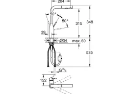 Grohe Einhebelmischer<Einhand-Spültischbatterie Essence Chrom