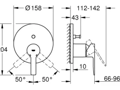 Grohe Einhand-Wannenbatterie Lineare< Einhebelmischer