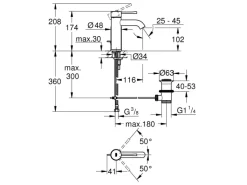 Grohe Einhebelmischer<Einhand-Waschbeckenarmatur Essence S-Size