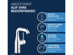 Grohe Einhebelmischer<Einhand-Waschtischbatterie Essence M-Size Chrom