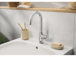 Grohe Einhebelmischer<Einhand-Waschtischbatterie Swift 1/2" L-Size Silber