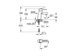 Grohe Einhand-Waschtischbatterie Concetto S-Size< Einhebelmischer|Ersatzteile Küchenarmatur