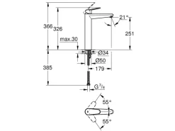 Hot Grohe Einhand-Waschtischbatterie Eurodisc Cosmopolitan XL-Size Chrom