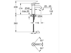 Grohe Einhebelmischer<Einhand-Waschtischbatterie Essence S-Size
