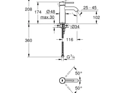 Grohe Einhand-Waschtischbatterie Essence S-Size< Einhebelmischer