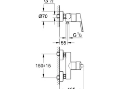 Grohe Einhebelmischer<Einhebelmischer Feel für Brause Chrom