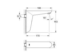 Grohe Infrarot-Elektronik Euroeco CE ohne Mischung Chrom< Zubehör Für Küchenarmatur