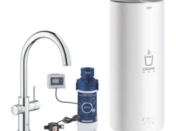 Outlet Grohe Küchenarmatur und Boiler Red Duo Größe-L Chrom