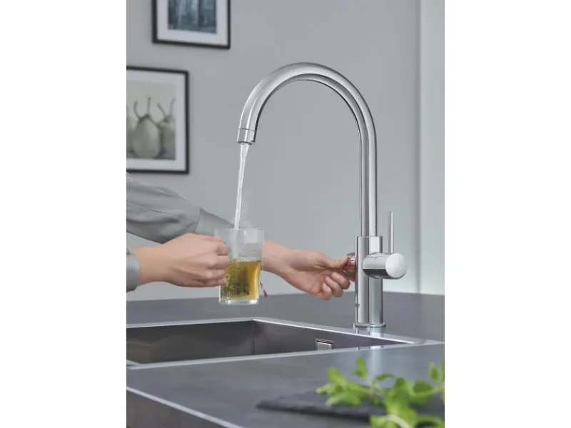 Outlet Grohe Küchenarmatur und Boiler Red Duo Größe-L Chrom