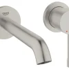 Grohe 2-Loch-Waschtischbatterie Essence Supersteel< Einhebelmischer