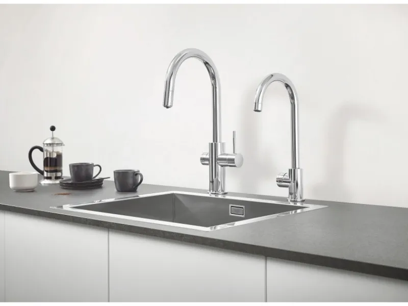 New Grohe Mono Armatur Set Blue Professional Chrom