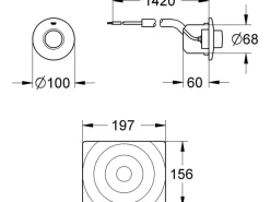 New Grohe Pneumatik-Betätigung  Chrom