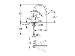 Grohe Einhebelmischer<QuickFix Einhand-Spültischarmatur Start Loop Supersteel