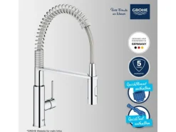 Grohe QuickFix Einhand-Spültischbatterie Get Chrom< Einhebelmischer