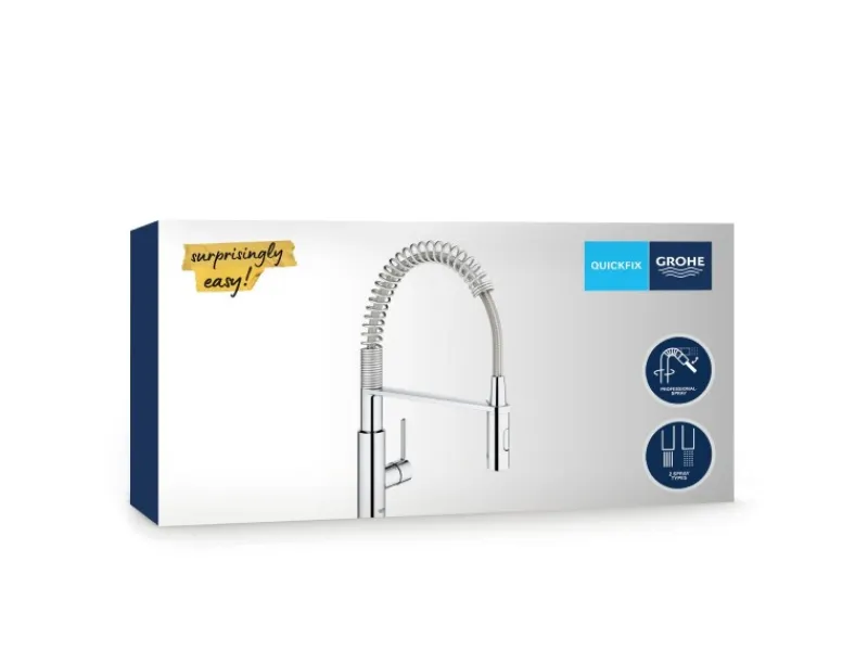 Grohe QuickFix Einhand-Spültischbatterie Get Chrom< Einhebelmischer