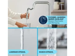 Grohe Einhebelmischer|Töpfe<QuickFix Einhebel-Spültischarmatur Start Loop Chrom mit Brause