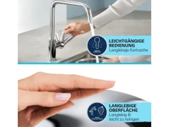 Grohe Einhebelmischer|Töpfe<QuickFix Einhebel-Spültischarmatur Start Loop Chrom mit Brause