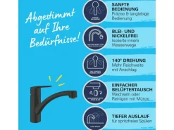Grohe QuickFix Einhebel-Spültischarmatur Start Schwarz< Ersatzteile Küchenarmatur|Einhebelmischer