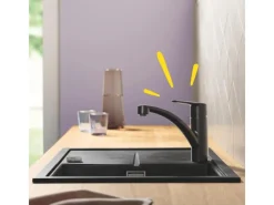 Grohe QuickFix Einhebel-Spültischarmatur Start Schwarz< Ersatzteile Küchenarmatur|Einhebelmischer