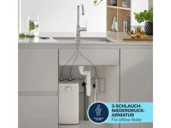 Grohe Einbauküchen<QuickFix Küchenarmatur Get Chrom Niederdruck mit schwenkbarem Rohrauslauf