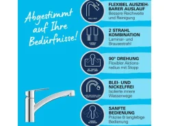 Grohe QuickFix Spültischarmatur Start mit ausziehbarer Dualbrause< Einhebelmischer