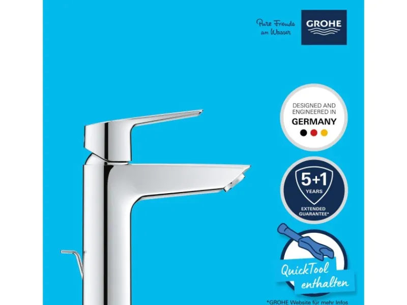 New Grohe QuickFix Waschtischarmatur Start M-Size mit Energie-Spar-Funktion 1 1/4"