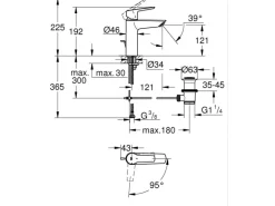 New Grohe QuickFix Waschtischarmatur Start M-Size mit Energie-Spar-Funktion 1 1/4