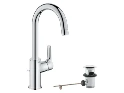 New Grohe QuickFix Waschtischarmatur Einhebelmischer Start Alira Chrom L