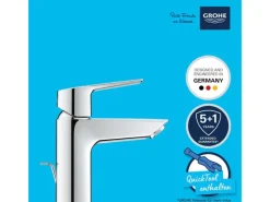 New Grohe QuickFix Waschtischarmatur Start S-Size Zugstangen-Ablaufgarnitur 1 1/4
