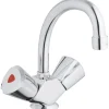 Grohe Zweigriffarmatur|Einhebelmischer<QuickFix Waschtisch-Einlochbatterie Costa Trend L-Size Chrom