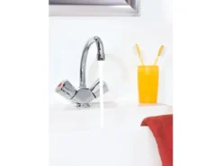 Grohe Zweigriffarmatur|Einhebelmischer<QuickFix Waschtisch-Einlochbatterie Costa Trend L-Size Chrom