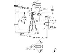 Grohe Einhebelmischer<Waschbeckenarmatur Concetto S-Size Chrom