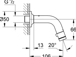 Grohe Waschtisch-Wandauslaufventil DN15 Universal< Wandauslaufventil