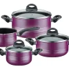 GSW Kochtopf Set Milano Color 4 Teillig Lila< Pfannen