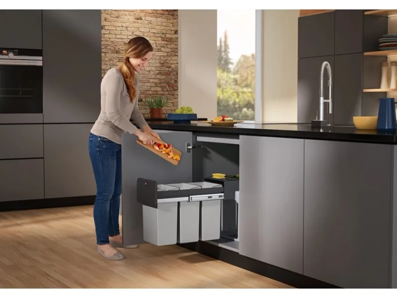 Hailo Einbau-Mülleimer EB-X Trio 30 l< Einbauküchen