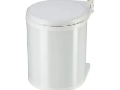 Hailo Mülleimer Compact Box 15 l Stahlblech Reinweiß< Einbauküchen