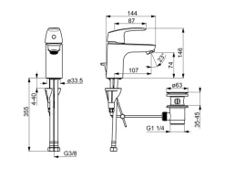 Hansa Einhebelmischer<Waschtischbatterie Einhebelmischer Pinto 4504 Chrom
