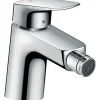 Hansgrohe Einhebelmischer<Einhebel-Bidetmischer Logis 70 mm mit Zugstangen-Ablaufgarnitur Chrom