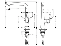 Hansgrohe Einhebel-Küchenarmatur Metris Select 260 mm Chrom< Ersatzteile Küchenarmatur|Zubehör Für Küchenarmatur