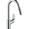 Outlet Hansgrohe Einhebel-Küchenmischer mit Ausziehbrause M4116-H240 Chrom