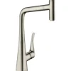 Hansgrohe Einhebel-Küchenmischer Metris Select 320 mit Ausziehauslauf Edelstahl< Einhebelmischer