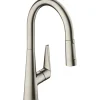 Clearance Hansgrohe Einhebel-Küchenmischer mit Ausziehbrause M5116-H200 Edelstahl-Optik