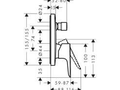 Hansgrohe Einhebelmischer<Einhebel-Wannenarmatur Talis E Unterputz Chrom