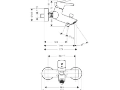 Hansgrohe Einhebelmischer<Einhebel-Wannenarmatur Talis S Aufputz Chrom