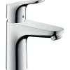 Hansgrohe Einhebel-Waschbeckenarmatur Focus 100 mm mit Zugstangen-Ablaufg. Chrom< Einhebelmischer