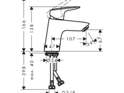 Hansgrohe Einhebel-Waschbeckenarmatur Logis 70 mm mit Push-Open Ablaufgarnitur< Einhebelmischer