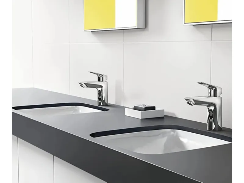 Hansgrohe Einhebel-Waschtischarmatur Logis E 70 mm Chrom mit Zugstangen-Ablauf< Einhebelmischer