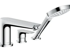 Sale Hansgrohe 3-Loch Einhebel-Wannenrandarmatur Talis E mit Secuflex Chrom