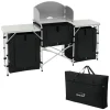 HAUKI Camping Küche Schwarz Campingschrank Faltbar mit Tragetasche< Kochfelder