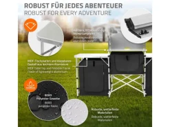 HAUKI Camping Küche Schwarz Campingschrank Faltbar mit Tragetasche< Kochfelder
